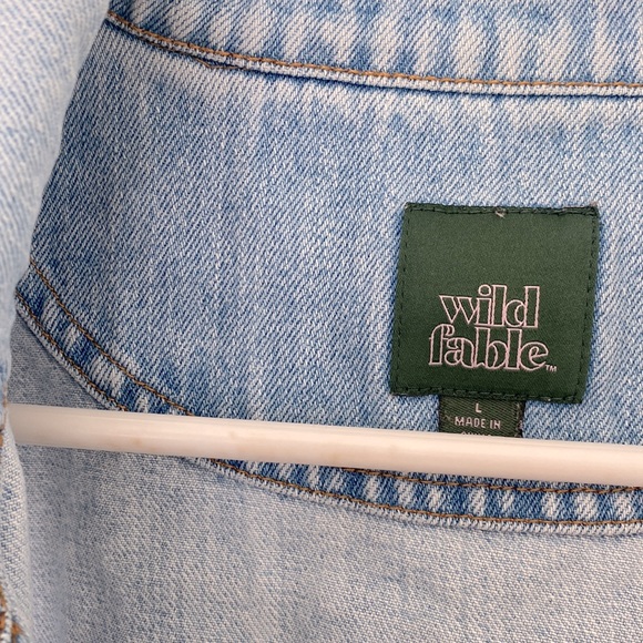 Jean Jacket Distressed Wild Fable Large - Picture 3 of 4